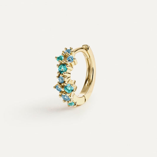 ZAMBIA GOLD HOOP PIERCING EARRING