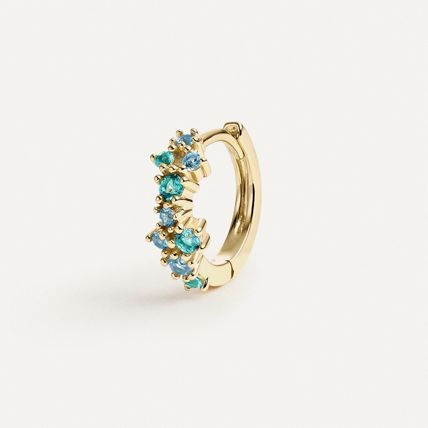 ZAMBIA GOLD HOOP PIERCING EARRING