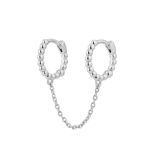 NEIT SILVER MULTIPLE PIERCING EARRING