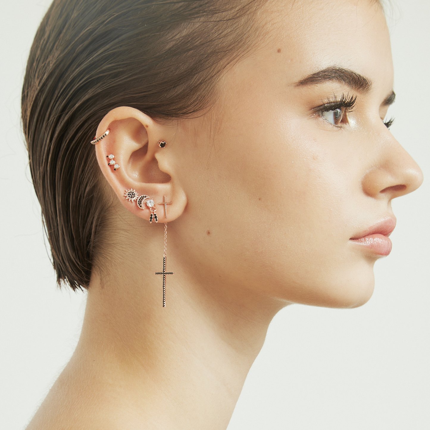 ALGIERS PINK GOLD PIERCING EARRING