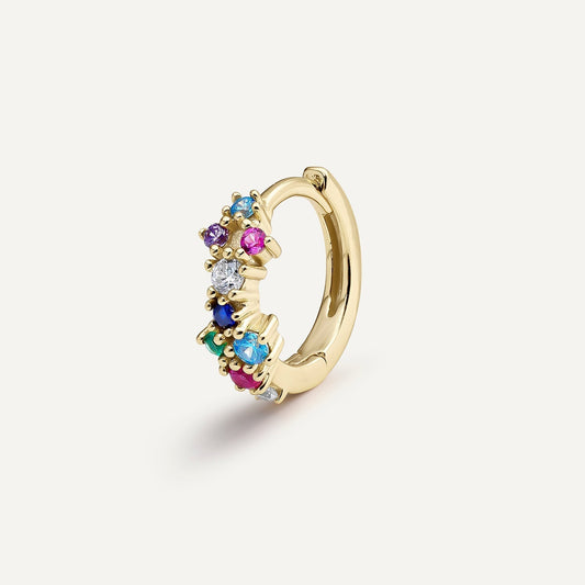 ZAMBIA MULTICOLOR HOOP PIERCING EARRING