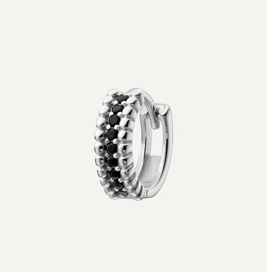 ANTALYA SILVER HOOP PIERCING EARRING