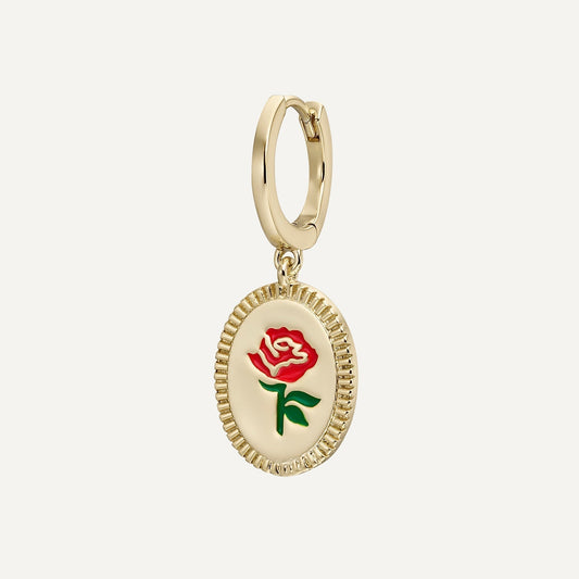 GOLD ROSEDA RING PIERCING EARRING