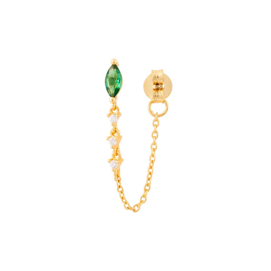 MARQUISE SILVER SINGLE EARRING