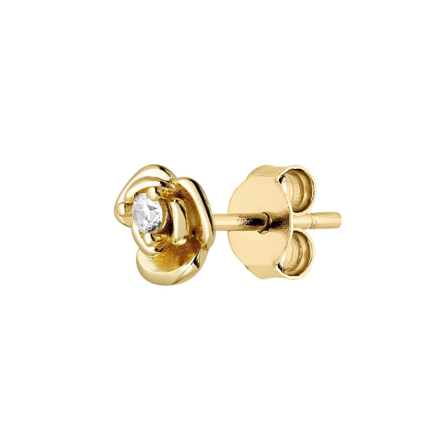 GOLDEN-ROSE PIERCING EARRING