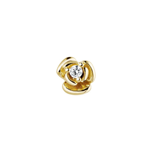 GOLDEN-ROSE PIERCING EARRING
