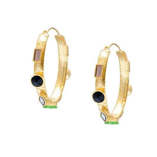 Jewelled Hoop Earrings