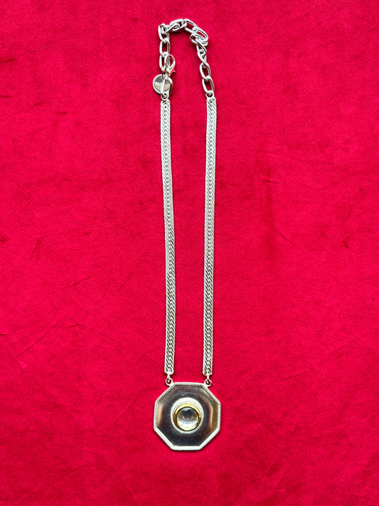 Polki Hexagon Pendant Necklace