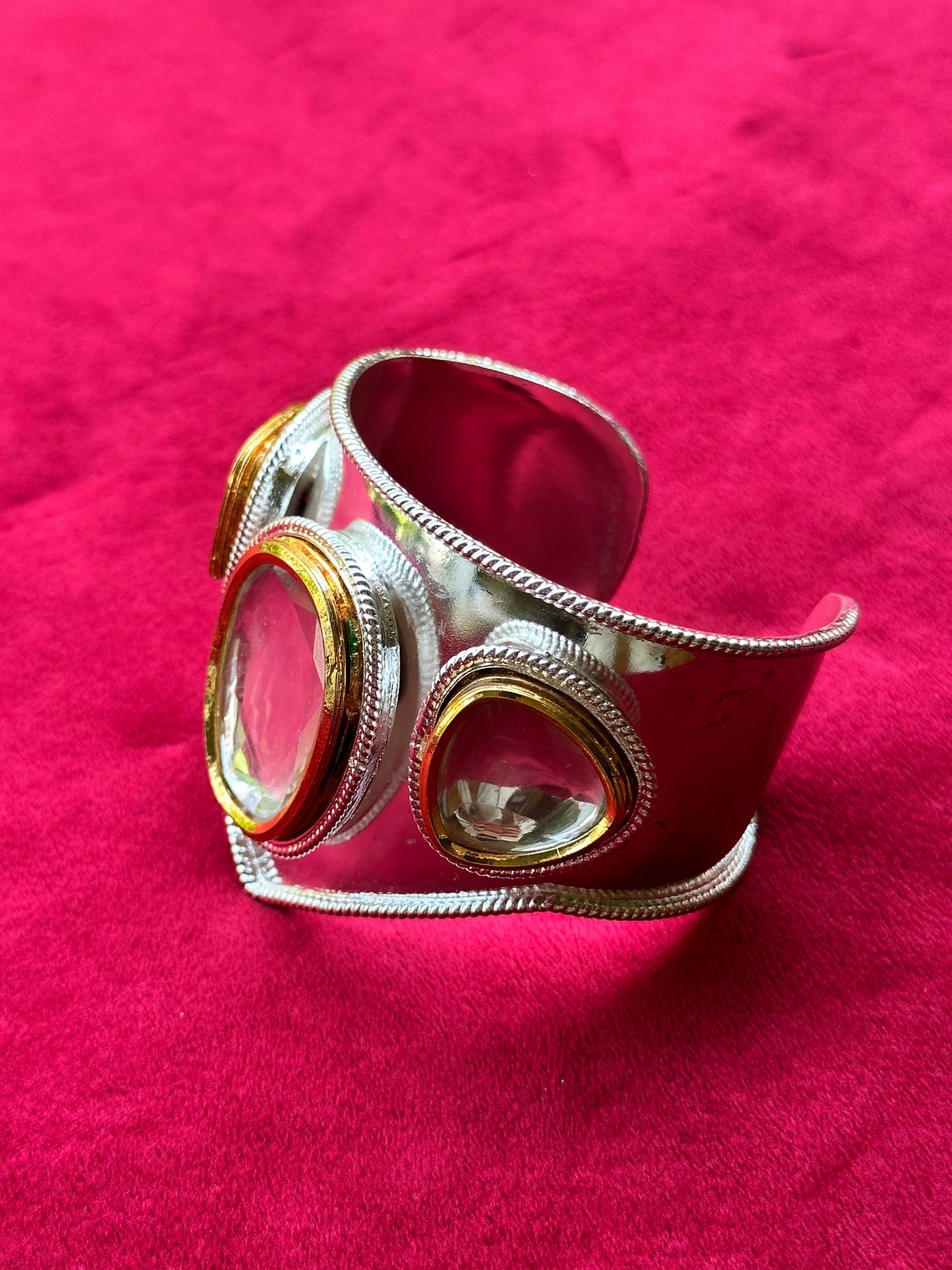 Polki Wonder Woman Handcuff Silver
