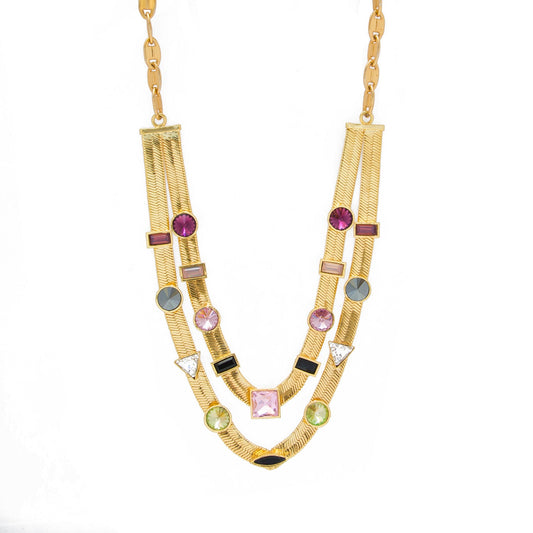 Two Layered Candy Necklace (Gold)