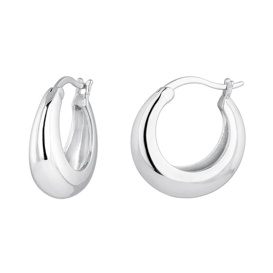 FEBE SILVER HOOPS EARRING
