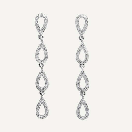 CRYSTAL SERENADE SILVER EARRINGS