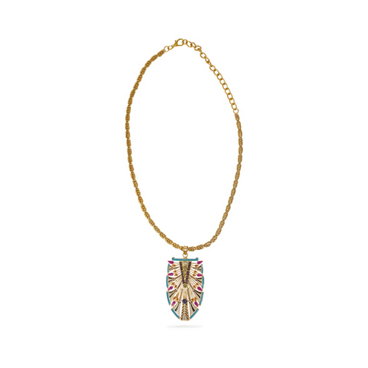 Blue Egyptian Pendant Neckpiece