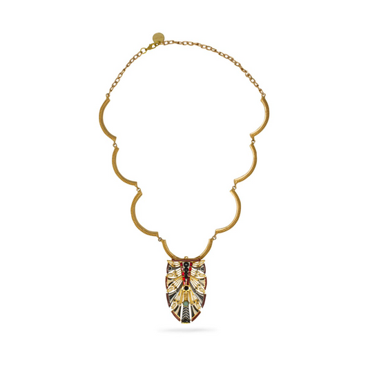 Red Egyptian Pendant Neckpiece