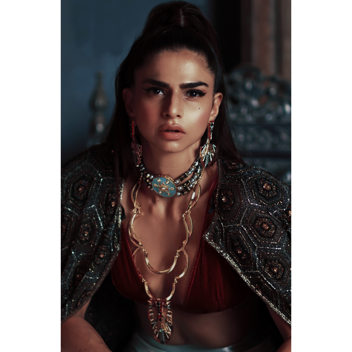 Green Egyptian Pendant Neckpiece