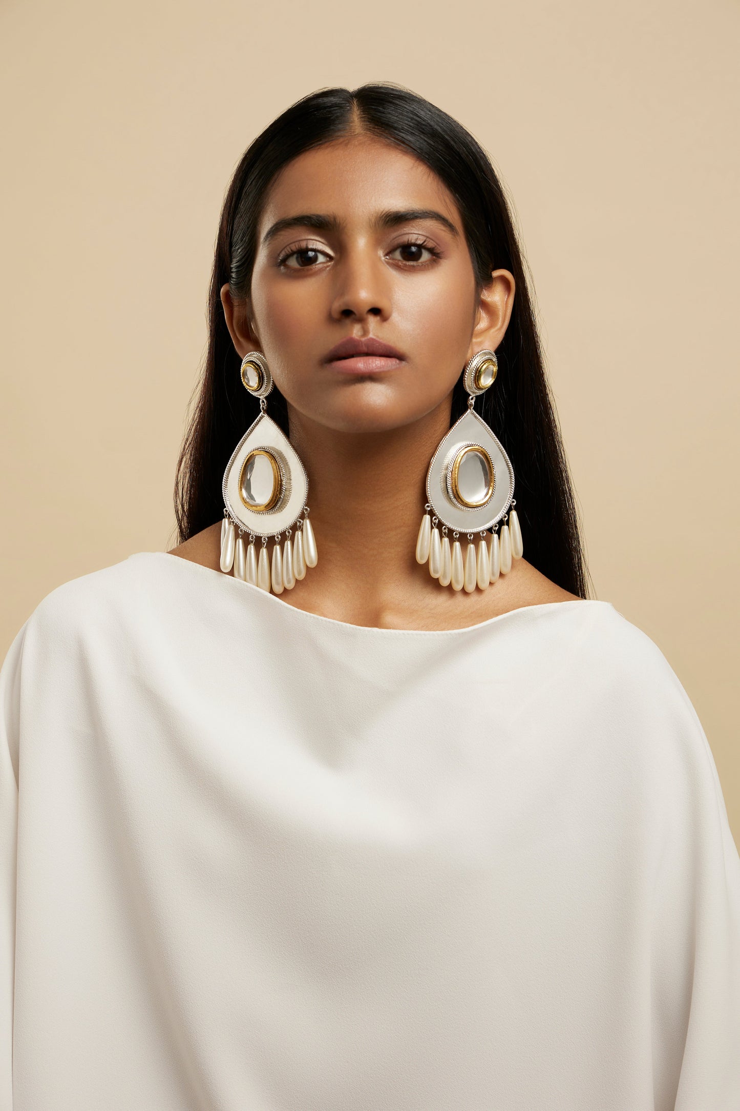 Polki Drop Chandelier Earring