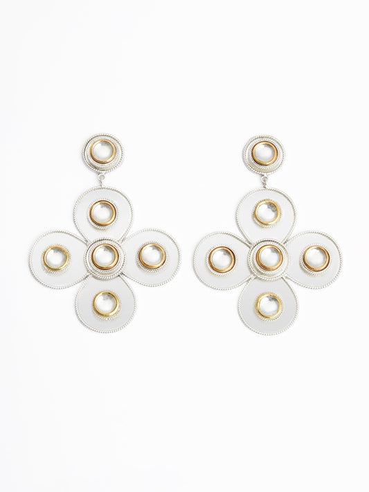 Polki Church Flower Earring