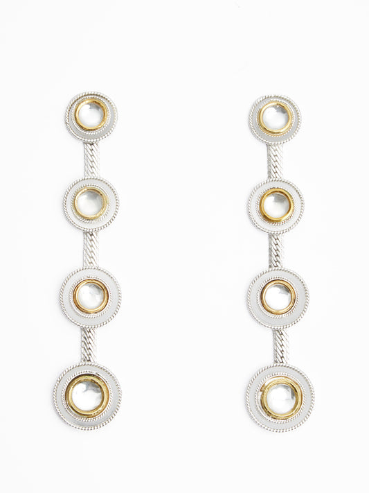 Polki Four Dot Earrings