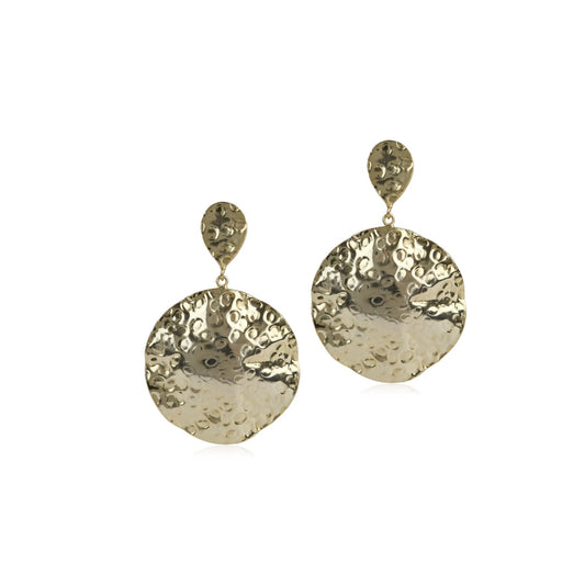 Beaten Spheres Earrings (Gold)