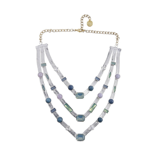 Three Layered Candy Necklace (Silver)