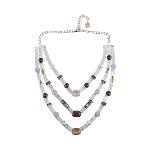 Three Layered Candy Necklace (Silver)
