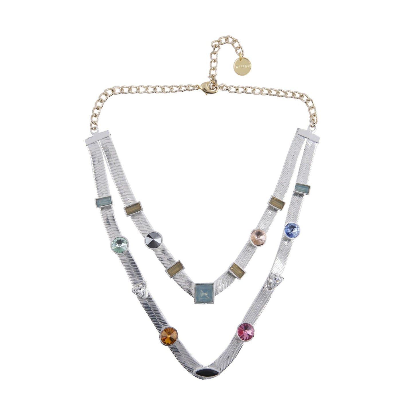 Two Layered Candy Necklace (Silver)