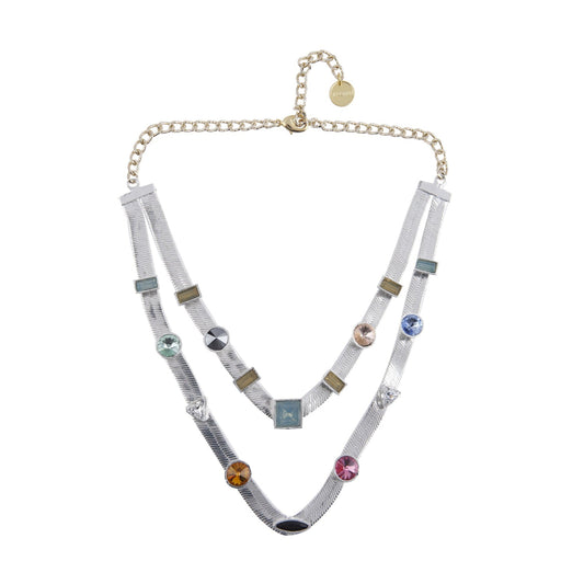 Two Layered Candy Necklace (Silver)