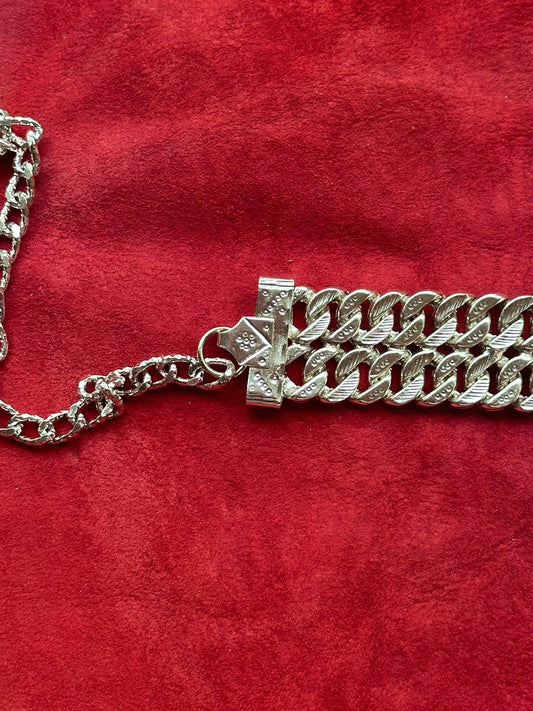 Thick Silver Metal Choker