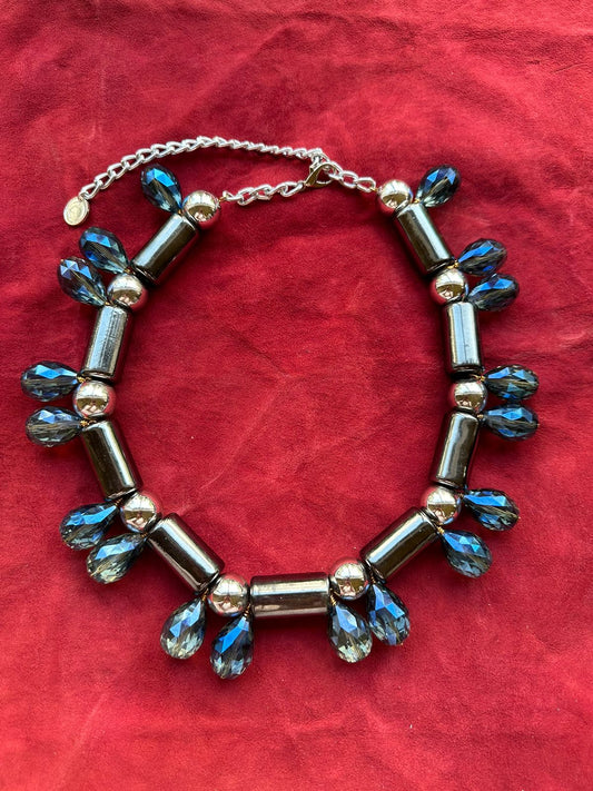 Retro Futuristic Chrome Necklace