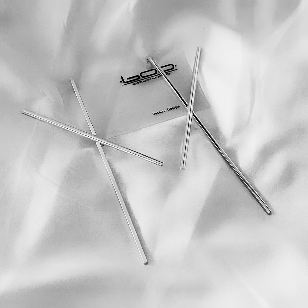 Big X Earrings in handmade 925 sterling silver featuring bold, sculptural X-shaped design.

